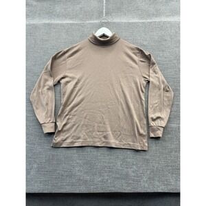 Vintage Bobbie‎ Brooks Sport Sweater Mens Large Brown Tight Knit Turtle Neck